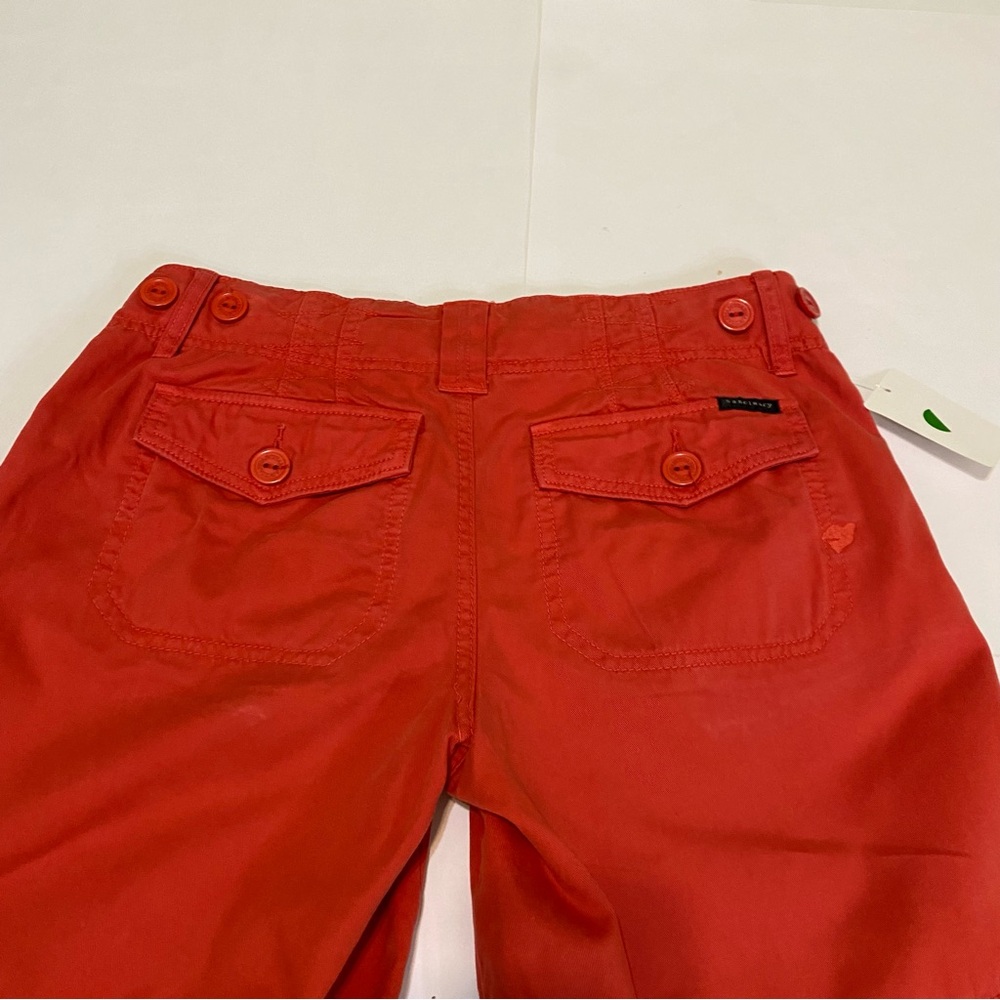 Sanctuary Red Flat Front Shorts Vibrant Cotton Blend - Picture 7 of 7